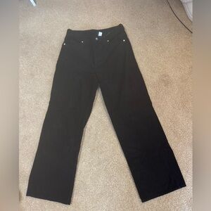 Black Straight-Leg Pants